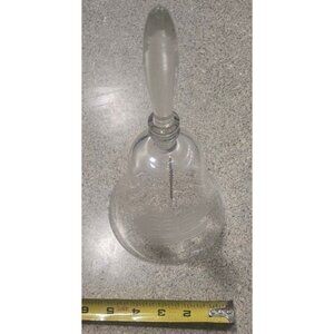 Beautiful Large Etched Crystal Or Glass Pirate Ship Bell